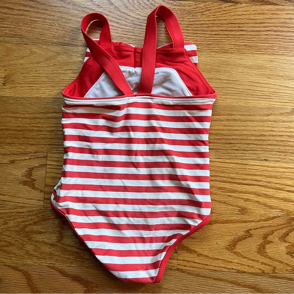 Kate Spade red and white striped swimsuit size 4 - Picture 2 of 6